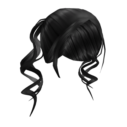 Curly Twintail in black Roblox item