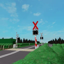 Slovakian railroad crossing icon