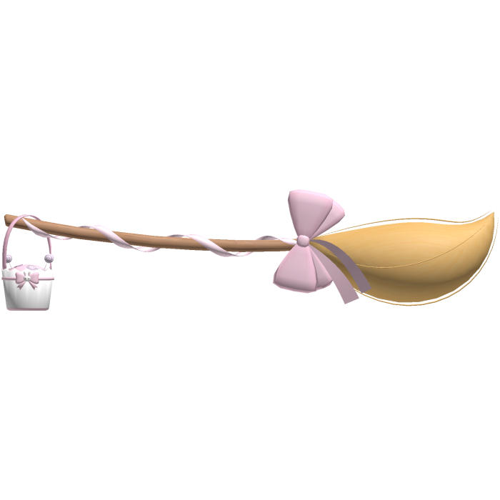 ✙ | cutesy floating pink halloween witch broom