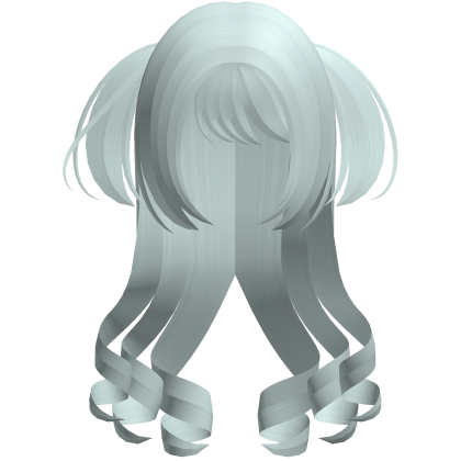 teal long swirly ends w mini pigtails