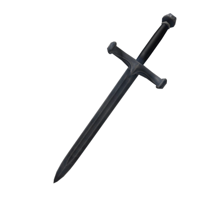 medieval silver sword on back