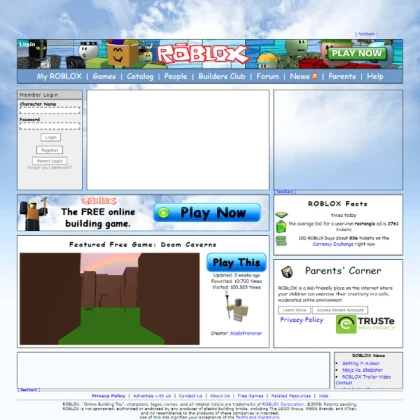 Roblox S Old Website NoFilter