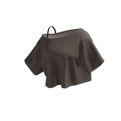 Brown Off Shoulder Oversized T-Shirt thumbnail