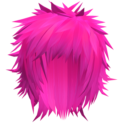 Long Neon Pink Messy Emo Anime Gothic Boy Hair