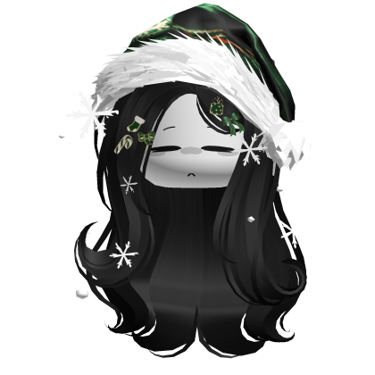 Lush Gentle Swirls w/Santa Hat (Black)