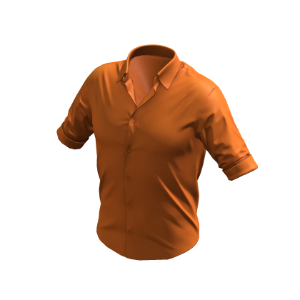 Messy Formal Rolled-Up Sleeve T-Shirt (Orange) thumbnail