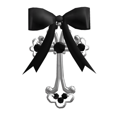 Pretty Black Emo Cross Bow Hair Clip Roblox item