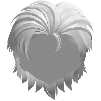 white shaggy wolf cut hair