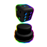 Cartoony Rainbow Sponge Dice Trophy