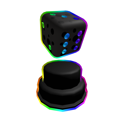 Cartoony Rainbow Sponge Dice Trophy