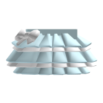 ♡ baby blue ruffly skirt with bow