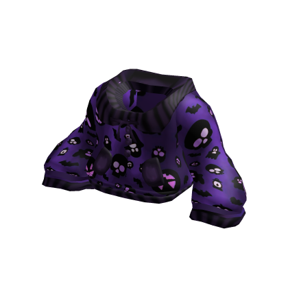 ꒰・ pumpkin skull purple halloween sweater thumbnail