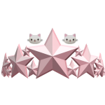 Pink Kitty Star Crown