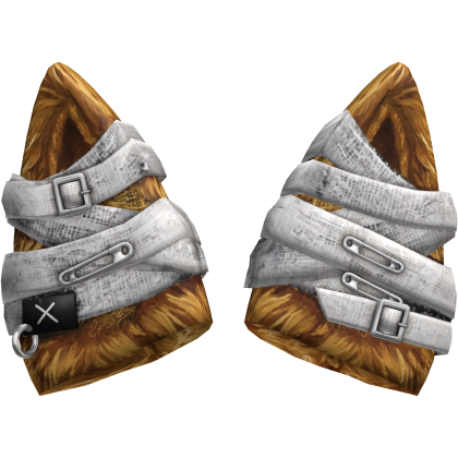 Gold White Buckled Cat Ears