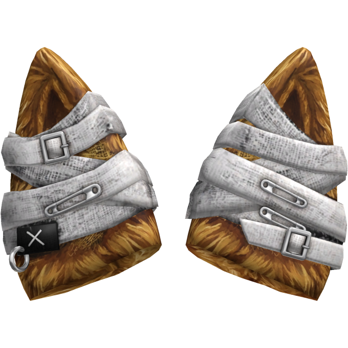 Gold White Buckled Cat Ears