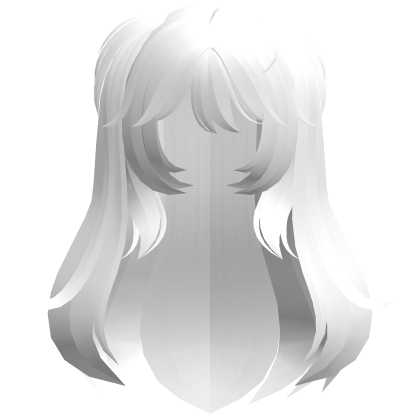 white cute fluffy anime protagonist hair Roblox item