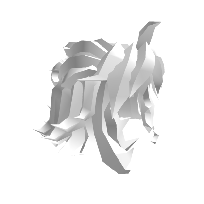 White Half-Bun Blocky Hair Roblox item