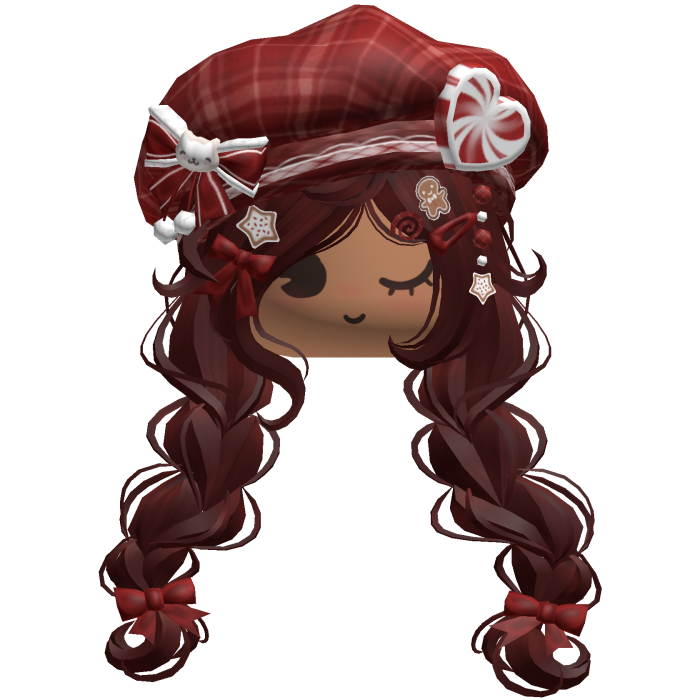 ♡ Christmas Preppy Holiday Braids (Red)