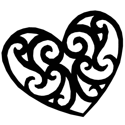 (ᴗ_ ᴗ。) black heart lover charm symbol in mouth Roblox item