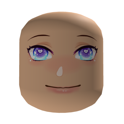 Blue Purple Heart Smile Face Roblox item