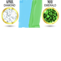 April and may birthstone obby