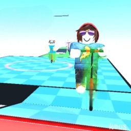 Obby but your on a scooter