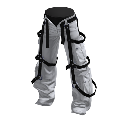 Y2K Strapped Cargoes Reverse Monochrome