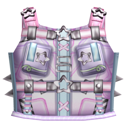 pastel goth gas vest with spikes