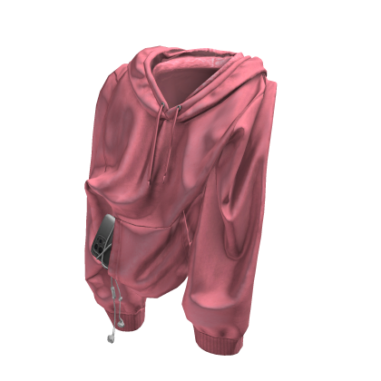 Pink Draped Hoodie