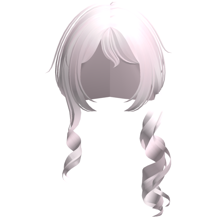 pastel pink spiral cutesy shoujo low side ponytail