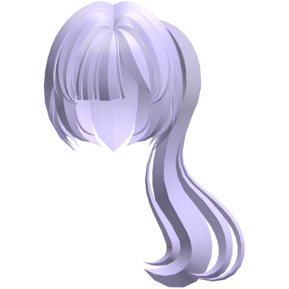 moe thick long fluffy side pony purple