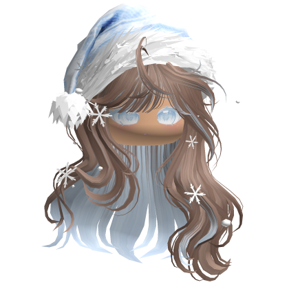 Christmas Waves w/Santa Hat (Brown&Blue)