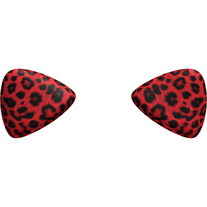 Red Leopard Kitty Cat Ears