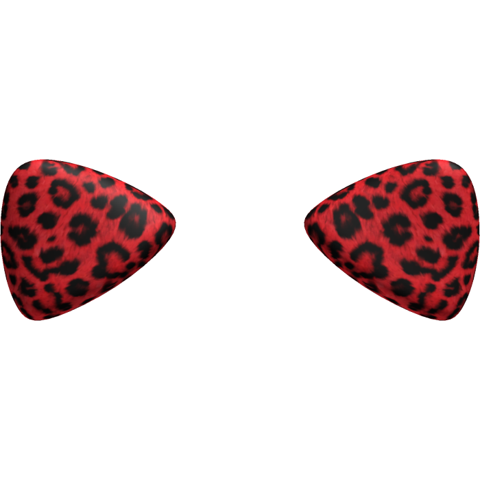 Red Leopard Kitty Cat Ears