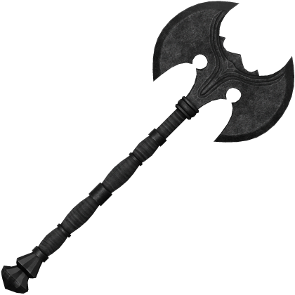 Black Double Edged Battle Axe Roblox item