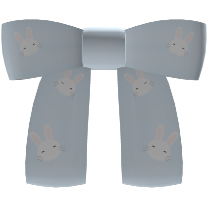 Cute Easter Bunny Hair Bow in Blue Roblox item