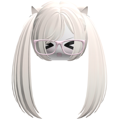 Kawaii Moe Pastel Blonde Pigtails w Glasses