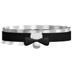 ୨୧ FREE : kawaii cat ruffled black collar
