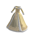 ♾️ Light yellow & white Christmas queen dress
