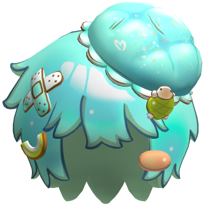 Blue Toon Lowpoly Anime Pie Hair