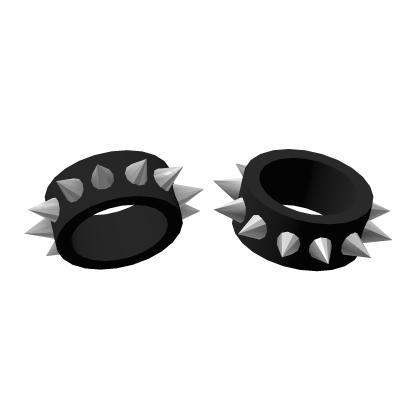 ♡ : black emo spiked pigtail hair ties Roblox item
