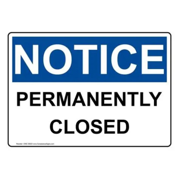 permanently closed