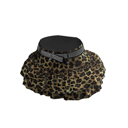 Leopard Ruffle Skirt w Studded Belt thumbnail