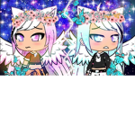 Blue and pink bffs