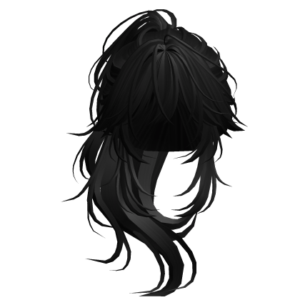Wolfcut Anime Layered Ponytail Black