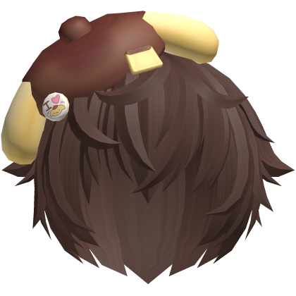 ♡ cute kawaii pompompurin boy hair 🍮 brown