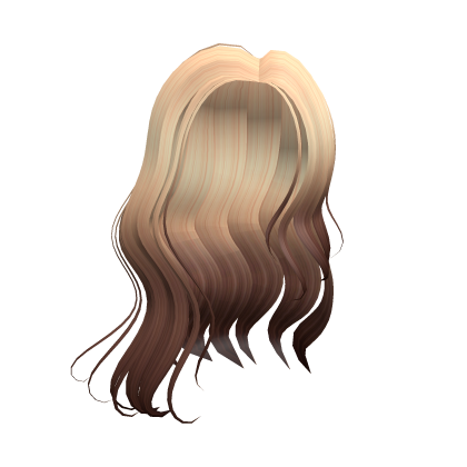 Blonde to Brown Wavy Girl Hair Roblox item