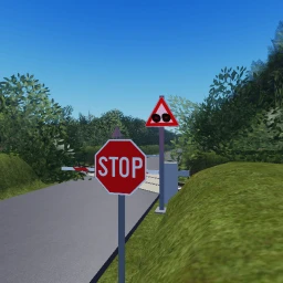 Croatian railroad crossing icon