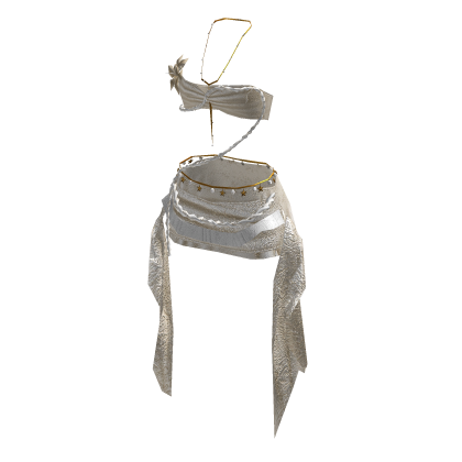 Beige Summer Flower Dress w/ Waist chains thumbnail
