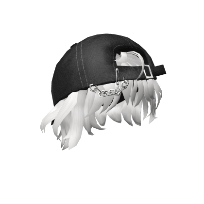 Hair + Hat (White Hair) Roblox item